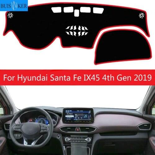 Car Dashboard Cover Mat Pad Sun Shade Instrument Protect Carpet Accessories For Hyundai Santa Fe IX45 4th Gen 2019