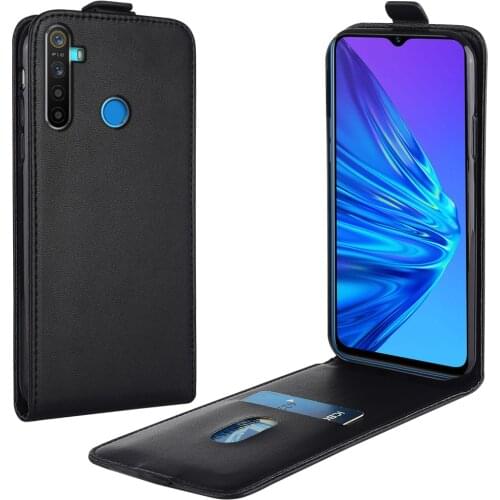 Flip Up and Down Leather Case for Realme 5s RMX1925 RMX1919 CPH2207 CPH2145 Vertical Cover for Realme 5s 5S Case Phone Bag