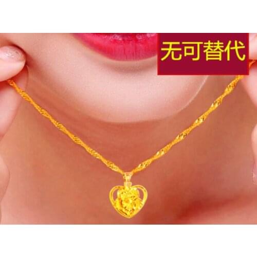New Pendant Womens Clavicle Water Wave Chain Valentines Day Jewelry Necklace Two optional