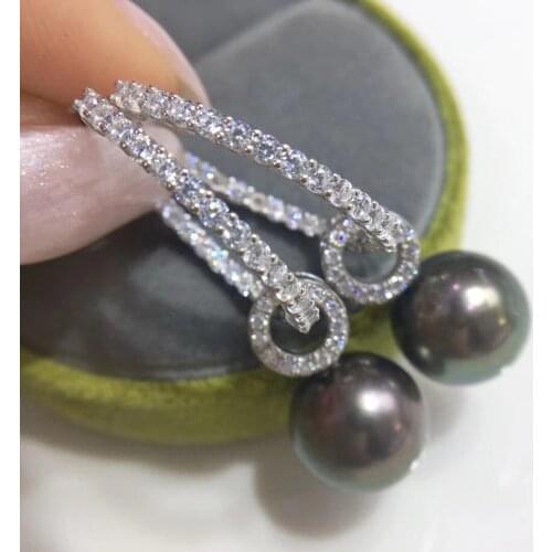 Trendy New 925 Silver Earrings Findings Mountings Settings Jewelry Parts Fittings for Pearls Coral Jade Agate Beads Stones