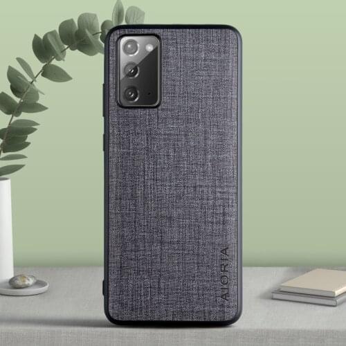 Fashion fabric case for Samsung Galaxy Note 20 Ultra soft TPU Hard PC with PU leather skin 3in1 material coque fundas covers