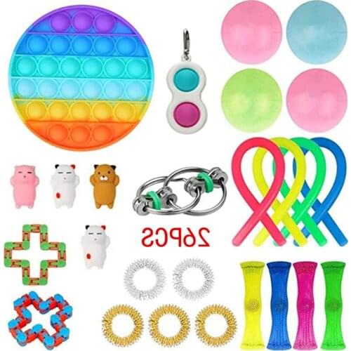 Fidget Toys set Sensory toys pack for Stress Relief and Anti-Anxiety Anti Stress Toy Set Strings Marble Relief Gift for Adults