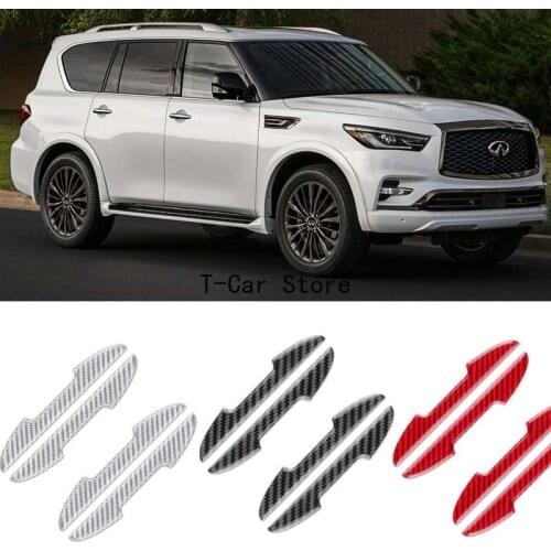 For Infiniti G25 JX35 Q50 Q60 Q70 Q80 QX50 QX60 QX80 QX70 Car Side Door Edge Guard Bumper Trim Protector Carbon Fiber Stickers