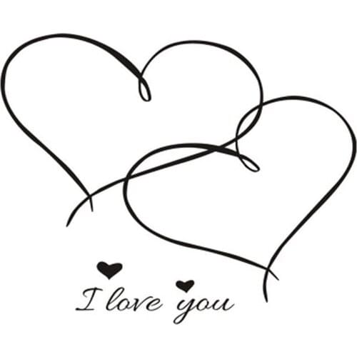 Love English Wall Stickers Bedroom Living Room Modern Removable Self-Adhesive DIY Wall Stickers Mural Decoration