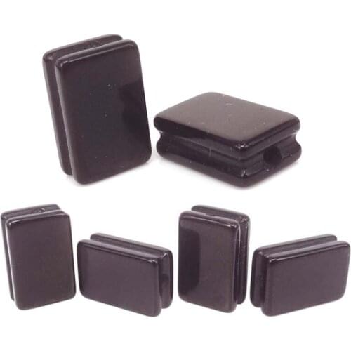 Natural Onxy Stone Rectangle Agates Beads For Macrame Bracelet DIY Jewelry Making CAB Cabochon Semi-Precious Beads 9*13mm