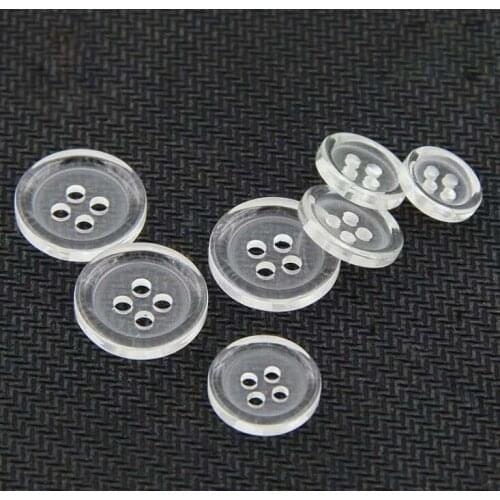 New Scrapbooking General White Pearlescent Four Eyes clear Thin Shirt Cardigan Sweater Buckle Tool Resin Buttons 200pcs