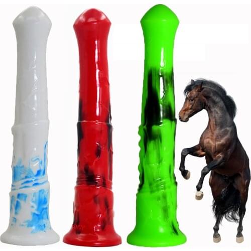 Huge Horse Dildo Suction Cup G spot Stimulator Anal Butt Plug Female Masturbator SM Penis Realistic Dick Sex Toys For Women Man