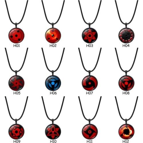 Anime Sharingan Eye Necklace Vintage Jewelry Chain Pendants Necklaces