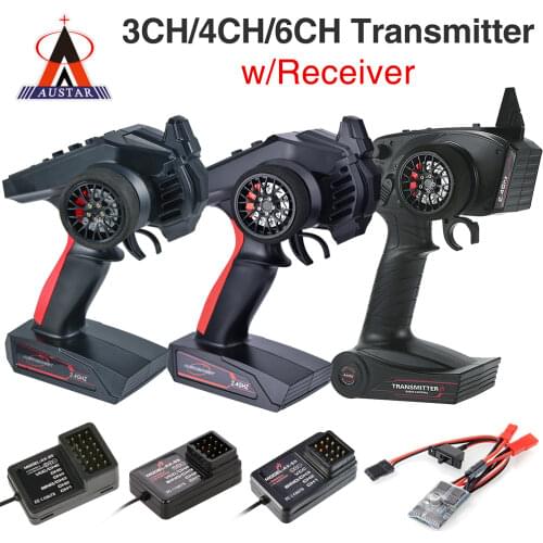 RC Car Remot Control AX5S 2.4G 3CH Transmitter with AX-5X Receiver 10A ESC for 1/10 1/8 RC Crawler TRX4 Axial SCX10 D90 TG3 X6