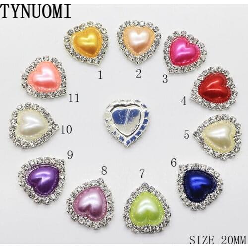 TYNUOMI 10pcs/lot20MM Pearl Rhinestone Button Clothing Handmade Decoration Accessories DIY Jewelry Accessories