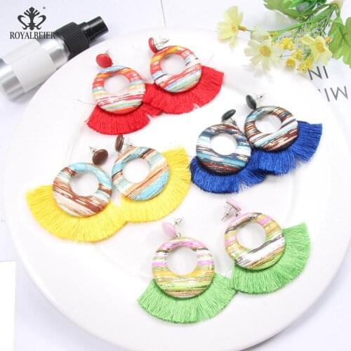 Earrings Jewelry 2019 Tassel Statement Korean Big Long Vintage Bohemian Geometric Tassel Earrings Ethnic Fashion Drop Earrings