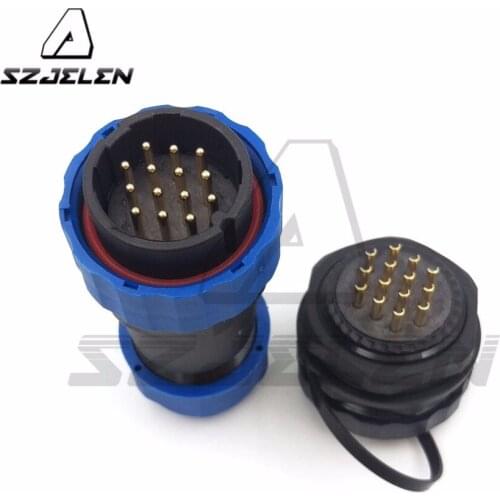 SD28TP-ZM , 14pin waterproof connector Plug and socket IP67, Rated current 10A, industrial power connector