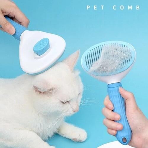Cat Dog Hair Removal Comb Grooming Pet Products Cats Hair Special Needle Comb for Dogs Automatic Pet Cleaning Hair Brush Supplie