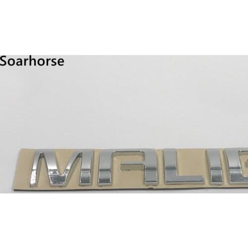 Soarhorse Car Styling For Malibu Logo Emblem Rear Deck Lid Badge Sticker For Chevrolet Malibu 2009-2014