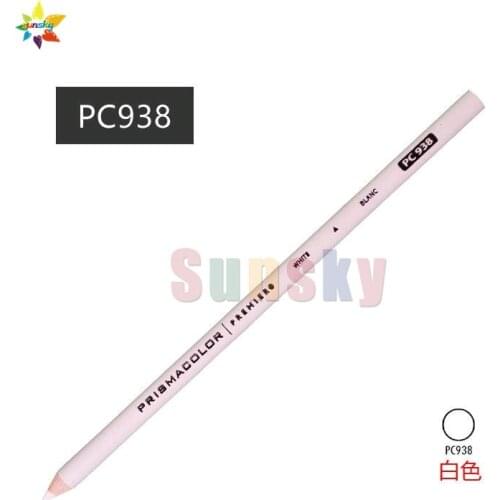 USA PC938 white color drawing pencil oily pencil 4.0MM soft big core Artist paint pencil Sanford Prismacolor oil pencil 6pc/lot