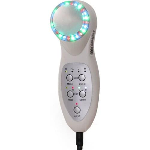 Skin Ultrasound Galvanic Ion Skin Pores Cleaning Massager Anti-wrinkle 7 LED Photon Skin Lift Rejuvenation Care Beauty Devices
