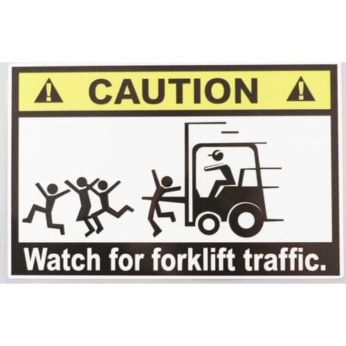 Fuzhen Boutique Decals Exterior Accessorie Funny Decal Caution Fork Lift Truck Operating PVC Vinyl Car Sticker 16.1cm