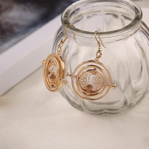 Fashion Drop Earring Vintage Vintage Rotating Hourglass Earrings For Women Charms 20pairs/lot