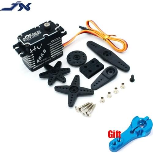 Waterproof JX BLS-HV7146MG 48KG Brushless Standard Servo 7.4V 0.1sec Steel Gear Alum for RC model car truck helicopter Robot