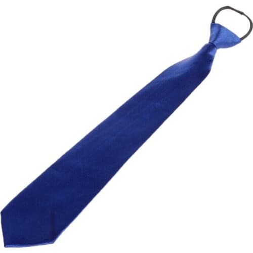 Y166 Mens Pretied Solid Color Tuxedo Formal Adjustable Zipper Necktie Easier Elegant
