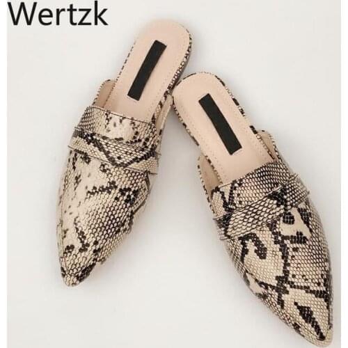 2019 Summer Flats Mules Lady Sandals Slippers Slip On Pointed Toe Women Mules Outdoor Slipper Shoes Woman Slides E506