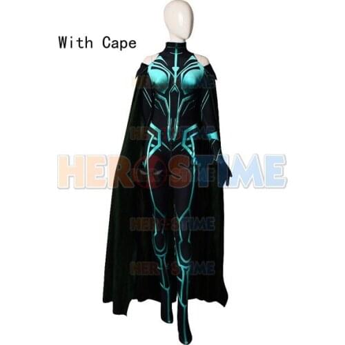 Hela of Ragnarok Woman Cosplay Costume 3D Print Spandex Zentai Bodysuit Costume Halloween Costumes for Woman/Lady