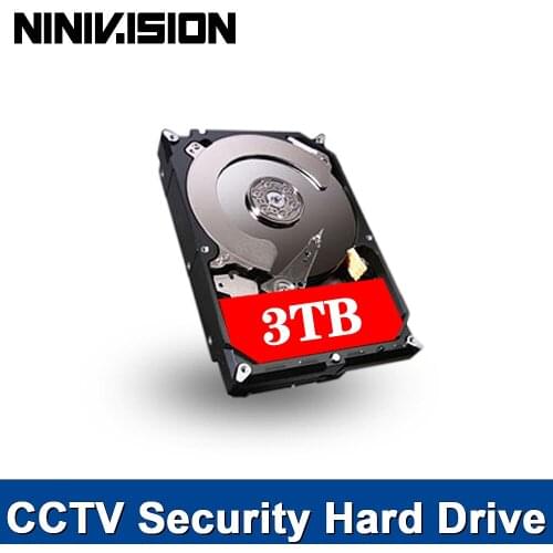 NINIVISION 3.5 inch SATAIII Hard Disk Drive 3TB HDD 64MB 7200rpm for CCTV System DVR NVR Camera Surveillance Kits
