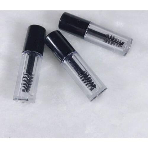0.8ml Empty Mascara Tube Eyelash Cream Vial/Liquid Bottle Sample Cosmetic Container with Leakproof Inner Black Cap F116
