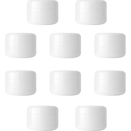 10pcs/pack With Screw Lid Bottles Makeup Lotion Empty Portable Travel Jar Cosmetic Container Storage Face Cream Mini Pot