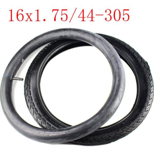 16*1.75 Bicycle inner and outer tire 16 Inch Tires Bicycle Bike Tires 16x1.75 High Quality Rubber Black Tires Cycling Tyre