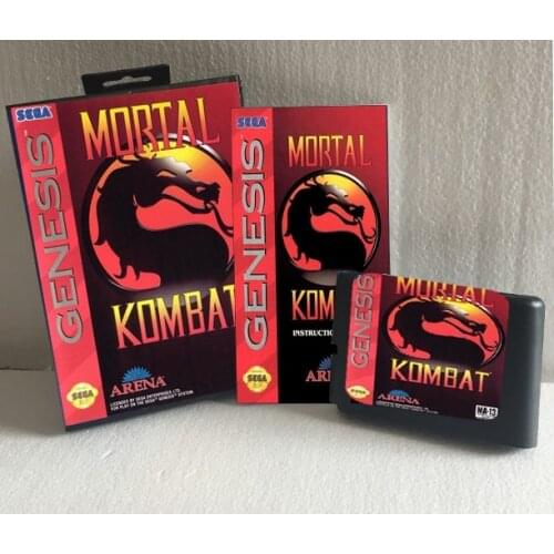 Mortal Kombat 16 bit SEGA MD Game Card Boxed With Manual For Sega Mega Drive For Genesis