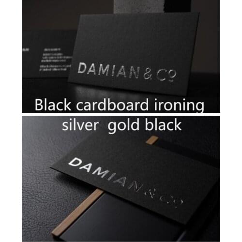 200pcs 5.4X8.6CM Black cardboard ironing shiny silver/glod/black paper cothing hang tags Highgrade black paper hanging tags