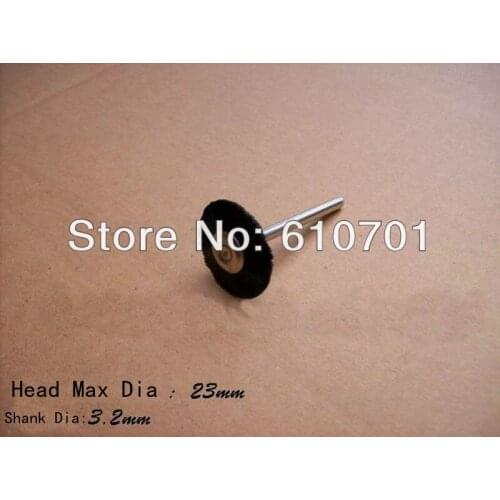 5PCS T/Parallel Shape 23mm End Nylon Plastic Wire Brush 3.2mm mandrel For Rotary Tools Electric Grinder Milling