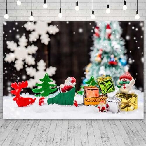 Avezano Backdrops Merry Christmas Tree Winter Santa Snowman Gifts Photography Backgrounds Photo Studio Photozone Photocall Decor