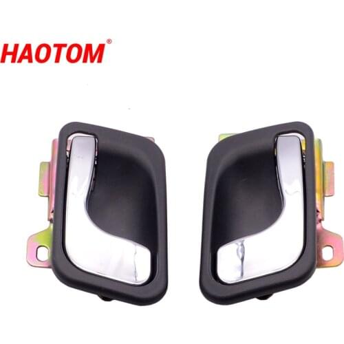 2Pcs L+R Car Chrome Inner Door Handle for MITSUBISHI Pajero Montero MK II MK2 V31 V32 V33 V43 1991-2000 MB669169 MB669170