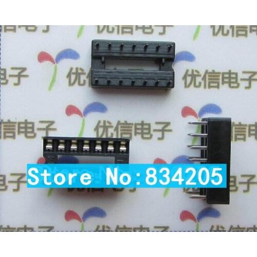 Free shipping 14P DIP IC socket Chip base connector