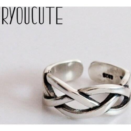 Bohemian Vintage Silver Color Cross Rings For Women Gifts Girls Open Retro Antique Rings Wedding Jewelry