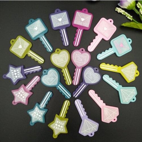 100pcs good-looking key resin with hole, used for pendant schoolbag and key chain decoration