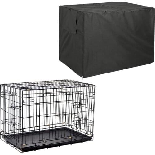 Universal Fit Dog Wire Crate Cover Dog Cage Rainproof Dust Covers Outdoor 210D Oxford Cloth Waterproof Pet Cage Protector