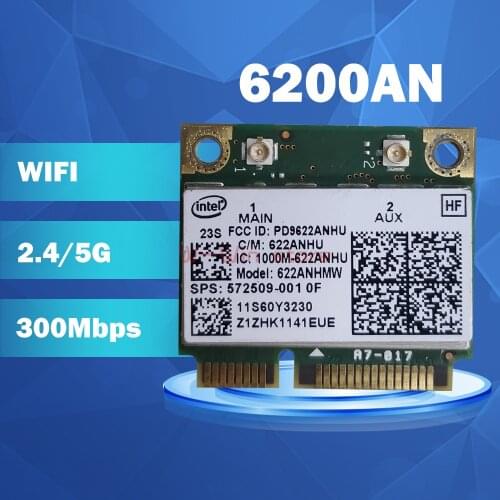 For Intel 6200an 622an_hmw 622ANHMW Half Mini Pci-e Wireless Card SPS:572509-001 for hp laptop