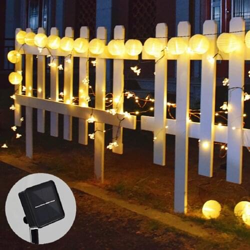 Solar String Lights Lantern Ball 20/30LED Solar Lamp Christmas Fairy Lights for Party Holiday Outdoor Garden Decoration