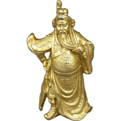 Chinese Old Feng Shui Decorate Bronze Guan Gong
