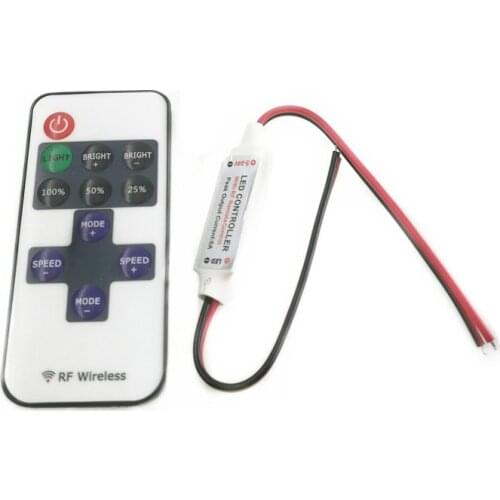 LED Strip Controller Mini Dimmer RF Remote DC 5V 12V 24V Controller For LED 5050 2835 Strip Single Color
