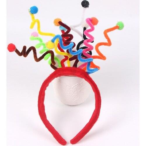 Halloween Cartoon Colorful Spring Ball Hairband Christmas Show Cute Live Props Childrens Hair Accessories