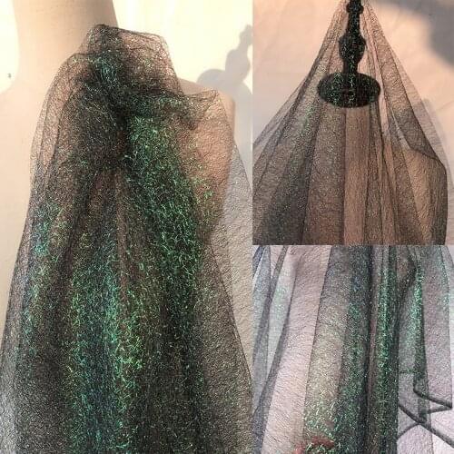 155cm Wide Lace Fabric For Needlework Dress Handmade DIY Materials Hollow Out Gradient Mesh Garments Clothing Deocration