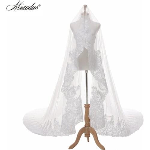 Свадебные кружевные фаты Miaoduo China At AliExpress