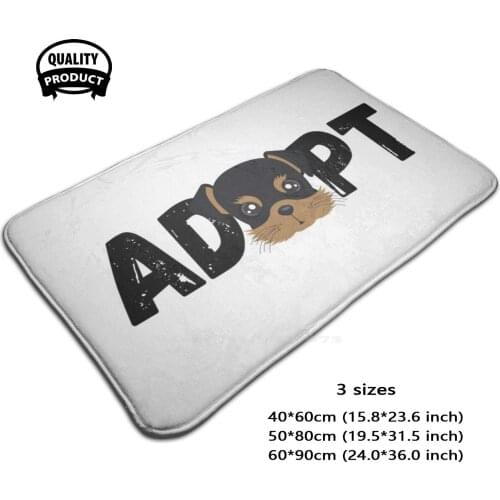 Adopt A Dog Soft House Family Anti-Slip Mat Rug Carpet Bulldog Love Dog Lover Music Shelter Record Hits Groove Classic City