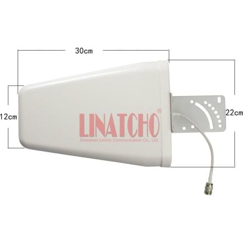 Outdoor white full band Log periodic 800-2500MHz 9DB 3G GSM repeater lpda antenna