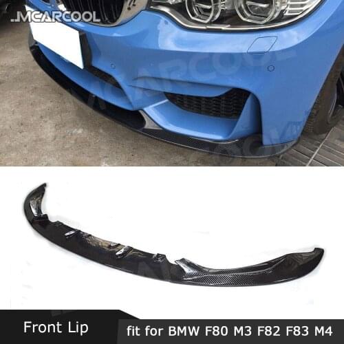 Carbon Fiber / FRP Front Bumper Lip Spoiler Apron for BMW M3 M4 F80 F82 F83 2014-2018 3D Style Head Chin