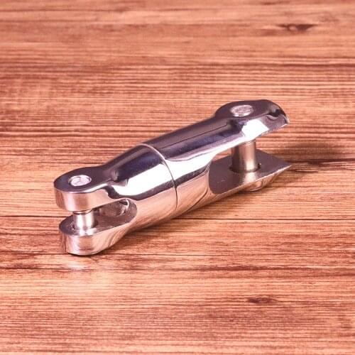 Silver Stainless Steel Anchor 1/4"- 5/16" Chain 360 Degree Swivel Chain Connector For Marine Boat Caravan Yacht Hatch Locker
